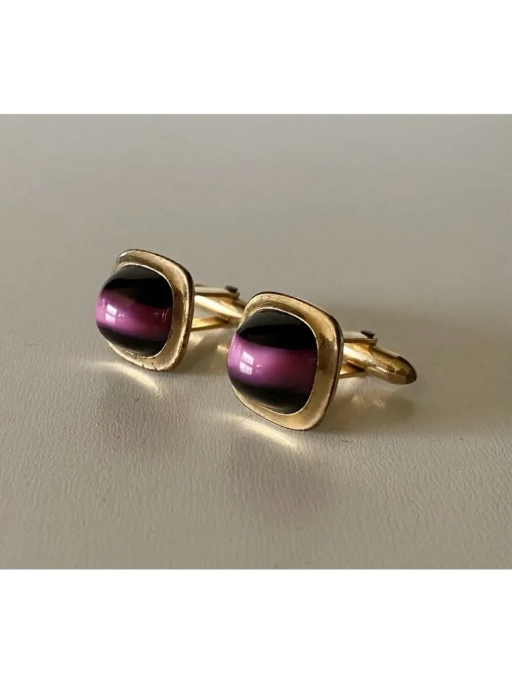 Vintage Correct Quality Mid Century Moonglow Cufflinks